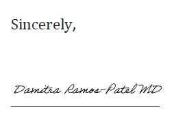 Ramos Patel Signature Letter